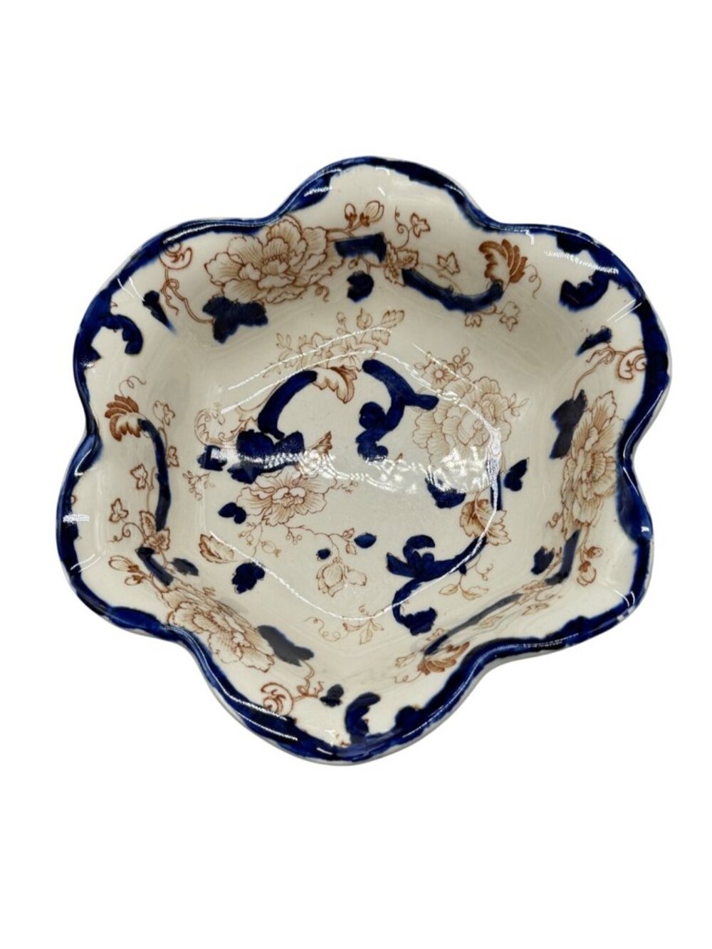 Vintage mason's patent ironstone Derby Mandalay England Scalloped Edge Bowl READ